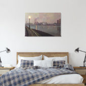 Chelsea Power Station bij nacht Canvas Afdruk (Insitu (Slaapkamer))