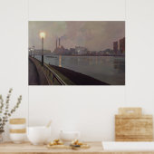 Chelsea Power Station bij nacht Poster (Keuken)