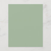 Chelsea Sage Green Modern Huwelijksuitnodiging (Achterkant)