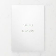 Chelsea Sage Green Moderne bruiloft