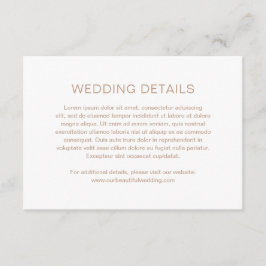 Chelsea Taupe Modern Wedding Informatiekaartje