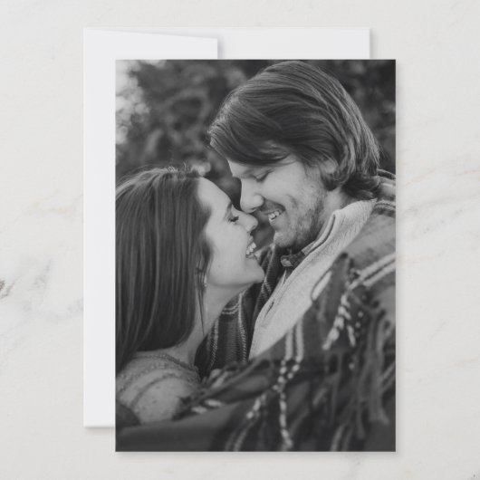 Chelsea Taupe Modern Wedding Kaart (Achterkant)