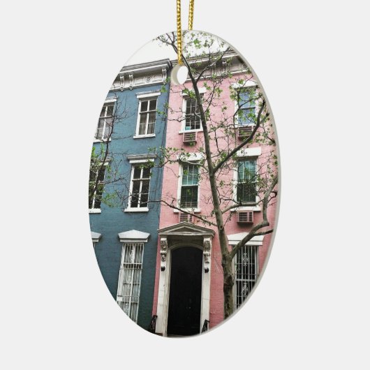 Chelsea Townhouses, NYC Keramisch Ornament (Links)
