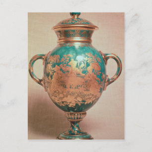 Chelsea vase en deksel met gelte-chinoiserie briefkaart