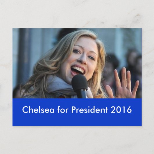 Chelsea voor President 2016 Briefkaart (Voorkant)