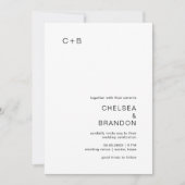 Chelsea zwart-wit moderne bruiloft kaart (Voorkant)