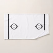 Chelsea zwart-wit monogram bad handdoek (Handdoek)