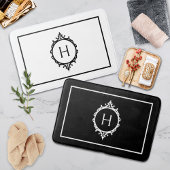 Chelsea zwart-wit monogram badmat