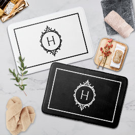 Chelsea zwart-wit monogram badmat