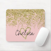 Chelsea's Glitter-y Heart Cascade Muismat (Met muis)