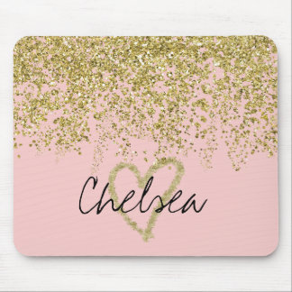 Chelsea's Glitter-y Heart Cascade Muismat