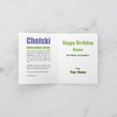 Chelski (Chelsea) Grappige Voetbal Wenskaart Kaart (Binnen)