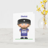 Chelski (Chelsea) Grappige Voetbal Wenskaart Kaart (Gele Bloem)