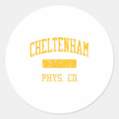 Cheltenham High School Hs Wyncote Pa Phys Ed  Ronde Sticker (Voorkant)