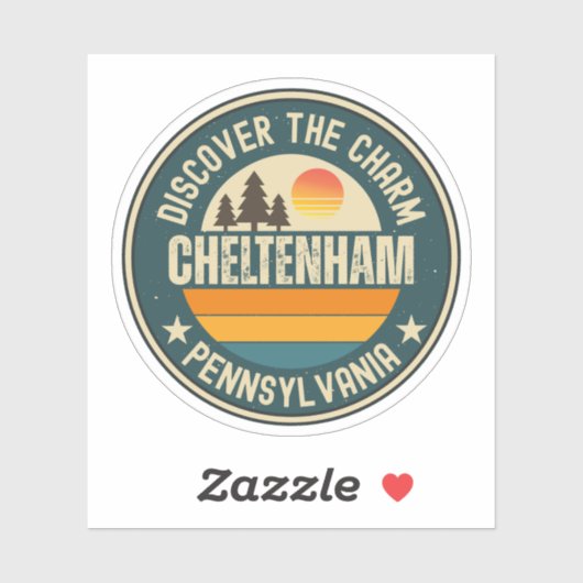 Cheltenham, Pennsylvania Sticker (Vel)