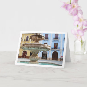 Chelva Plaza Fountain Portrait, Valencia, Spaans Kaart