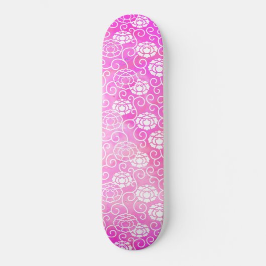 Chem 5 Pink Peonies Persoonlijk Skateboard (Voorkant)