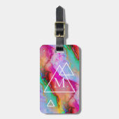 Chem 7 Hipster Monogram Bagagelabel (Voorkant verticaal)