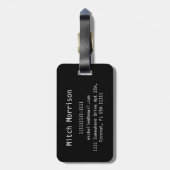 Chem 7 Hipster Monogram Bagagelabel (Achterkant verticaal)