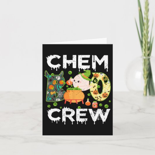Chem Boo Crew Halloween Chemist Match Kaart (Voorkant)