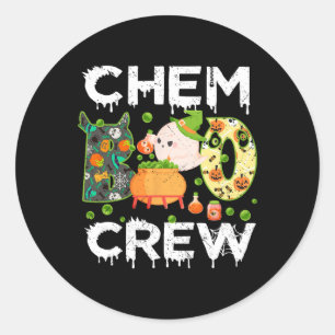 Chem Boo Crew Halloween Chemist Match Ronde Sticker