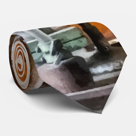 Chem Lab met testbuizen en retort Stropdas (Opgerold)