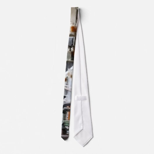 Chem Lab met testbuizen en retort Stropdas (Achterkant)