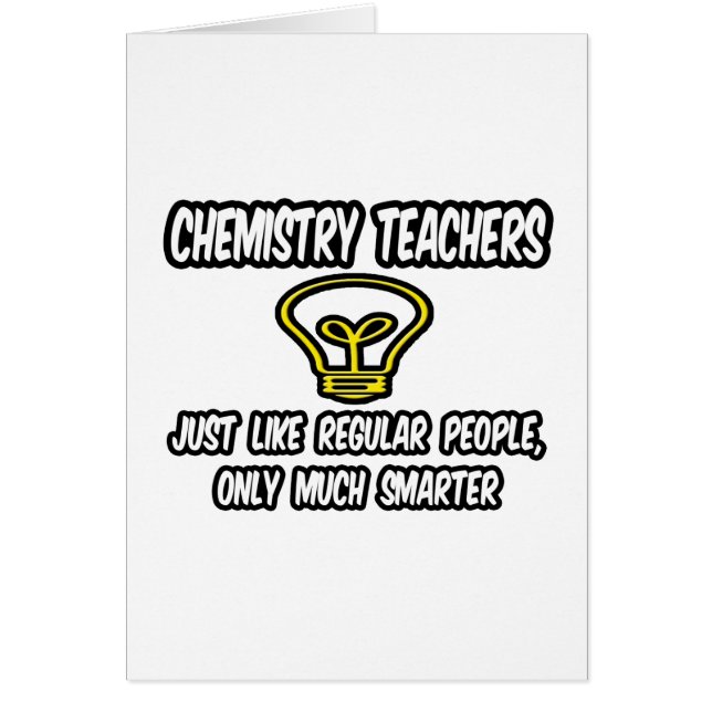 Chem leraren...gewone mensen, alleen slimmer (Voorkant)
