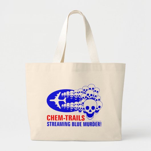 Chem Trails Grote Tote Bag (Voorkant)