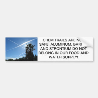 CHEM TRAILS ZIJN NIET VEILIG BUMPERSTICKER