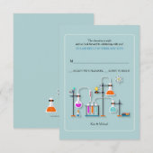 Chemibisch Lab Reply Cards RSVP Kaartje (Voorkant / Achterkant)