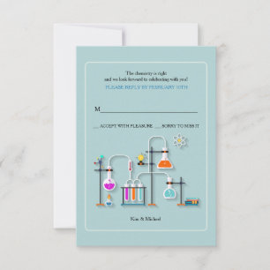 Chemibisch Lab Reply Cards RSVP Kaartje