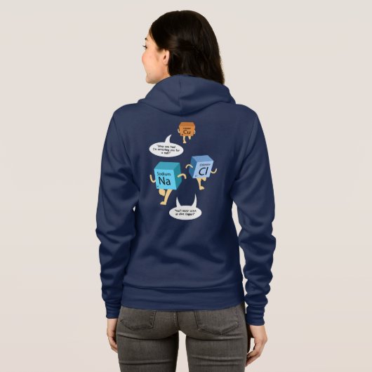 Chemical Elements Gag Stem Teacher Novelty Hoodie (Achterkant volledig)