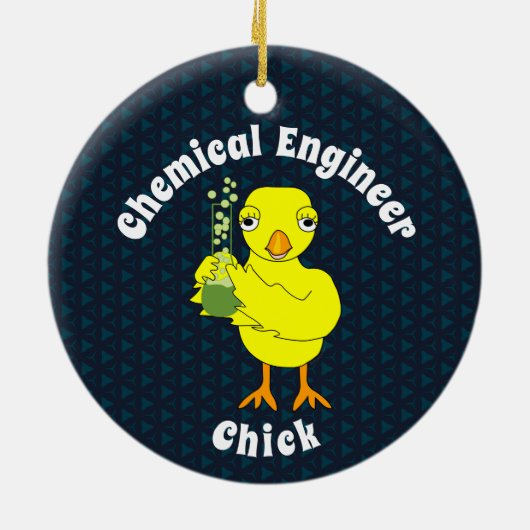 Chemical Engineer Chick Keramisch Ornament (Achterkant)