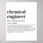 Chemical Engineer Definition Funny Engineering Poster (Voorkant)