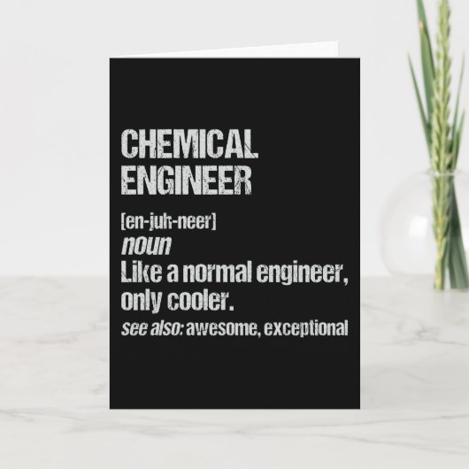 Chemical Engineer Funny Engineering Afstuderen Kaart (Voorkant)
