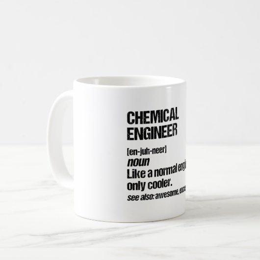 Chemical Engineer Funny Engineering Afstuderen Koffiemok (Voorkant links)