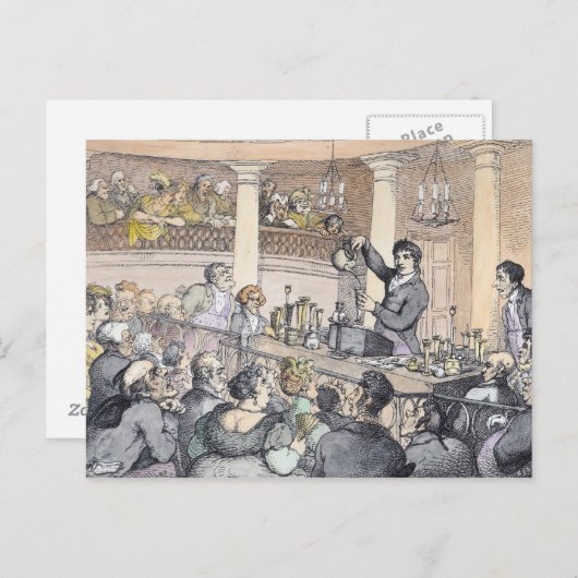 Chemical Lectures, c.1809 Briefkaart (Voorkant / Achterkant)