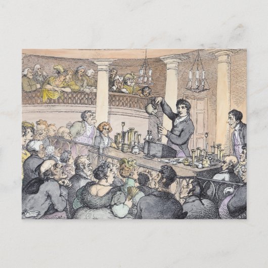 Chemical Lectures, c.1809 Briefkaart (Voorkant)