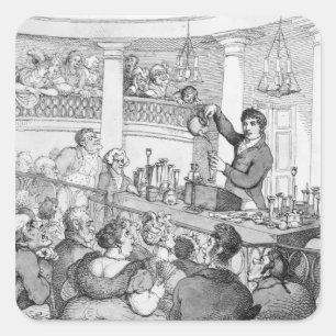 Chemical Lectures, c.1809 Vierkante Sticker
