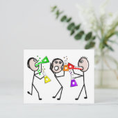 Chemicaliën/scheikundigen Stick People Gifts Briefkaart (Staand voorkant)