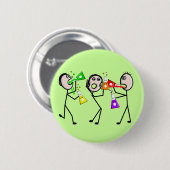 Chemicaliën/scheikundigen Stick People Gifts Ronde Button 5,7 Cm (Voorkant /achterkant)
