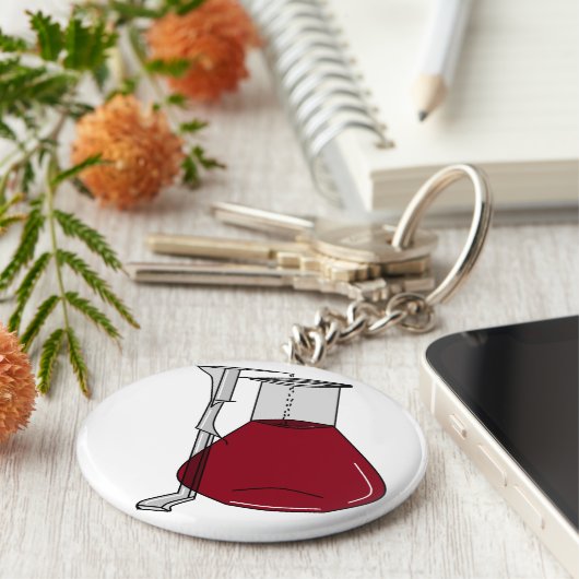 Chemicaliënbeakers Test Tubes Solutions Sleutelhanger (Zijkant)