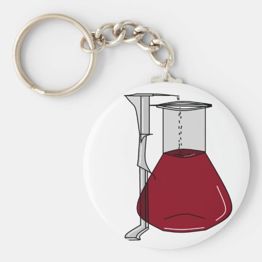 Chemicaliënbeakers Test Tubes Solutions Sleutelhanger (Voorkant)