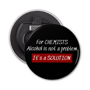 Chemicaliënchemicaliën in alcohol button flesopener
