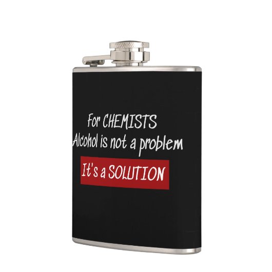 Chemicaliënchemicaliën in alcohol heupfles (Links)