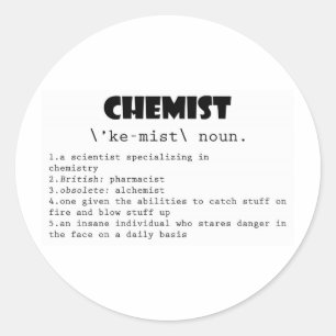 Chemicaliëndefinitie Ronde Sticker