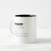 Chemicaliëndefinitie Tweekleurige Koffiemok (Voorkant links)