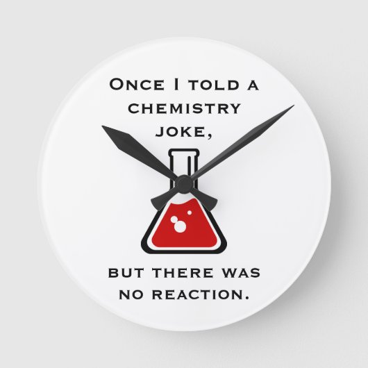 Chemicaliëndocent Chemist Funny Gift Clock Ronde Klok (Voorkant)