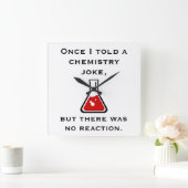 Chemicaliëndocent Chemist Funny Gift Clock Vierkante Klok (Huis)